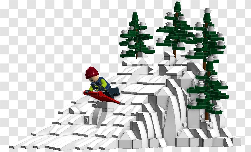 Christmas Tree Snow Sledding - Holiday Transparent PNG