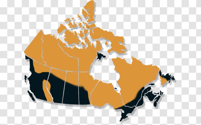 Canada Vector Map Blank - Federal Territory Day Transparent PNG