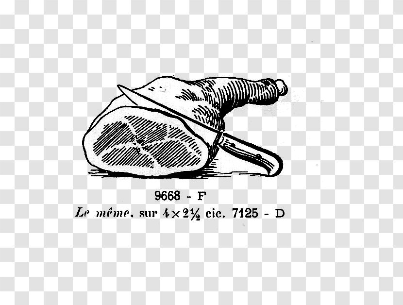 Ham Jamxf3n Knife Food - Monochrome - Hand-painted Transparent PNG