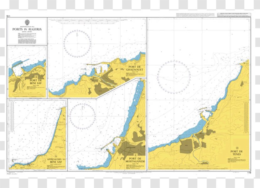 Map Nautical Chart Admiralty Algeria Transparent PNG
