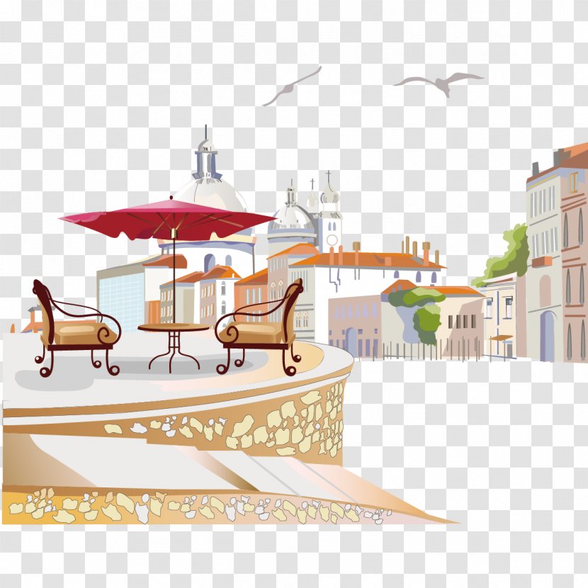 Cafe Euclidean Vector - Shutterstock - Seat Edge Of The City Transparent PNG