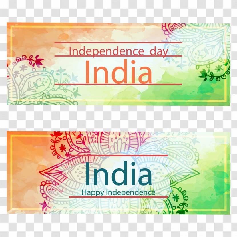 India Web Banner - Paper - India's Independence Day Banners Vector Drawing Transparent PNG