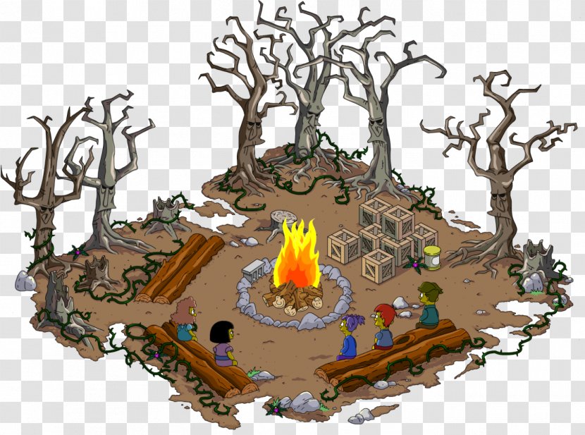 The Simpsons: Tapped Out Campfire Treehouse Of Horror XXVI Bart Simpson - Halloween Transparent PNG