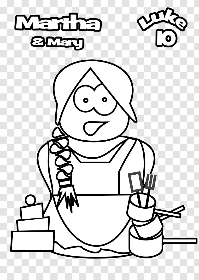 Jesus At The Home Of Martha And Mary Gospel Luke Bible Coloring Book Disciple Whom Loved - Frame - Matha Transparent PNG