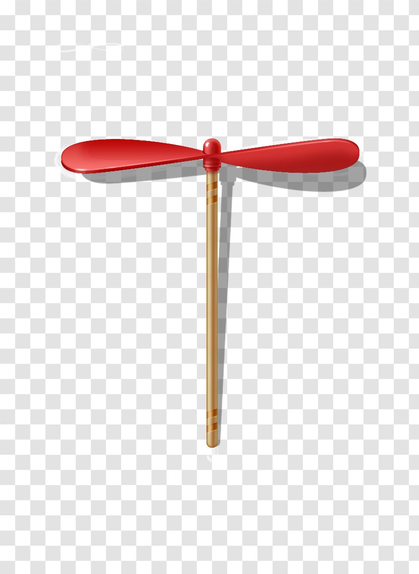 Red Propeller Angle - Bamboo Dragonfly Transparent PNG