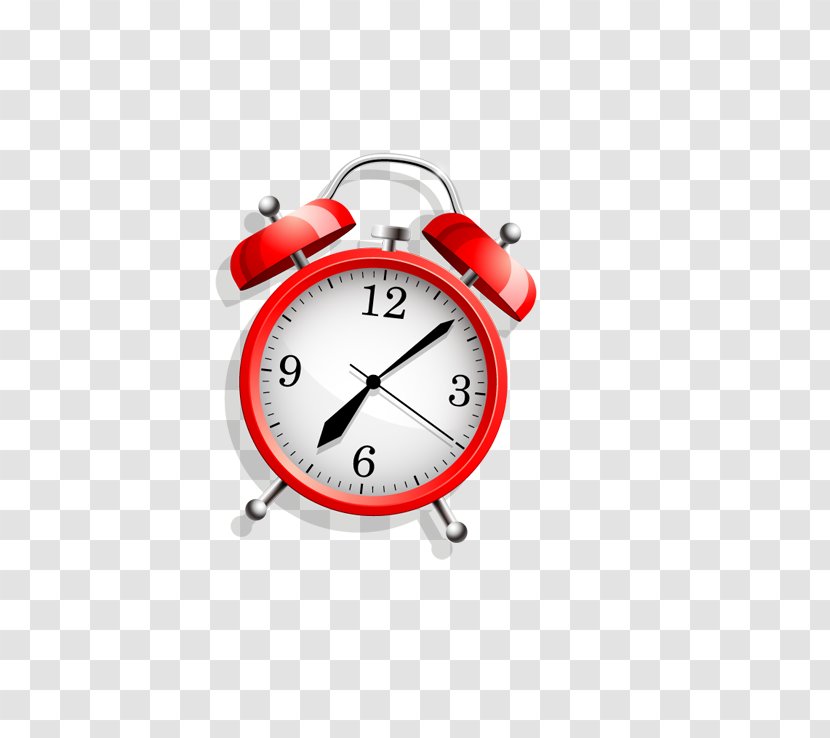 Alarm Clock - Watch - Red Creative Transparent PNG