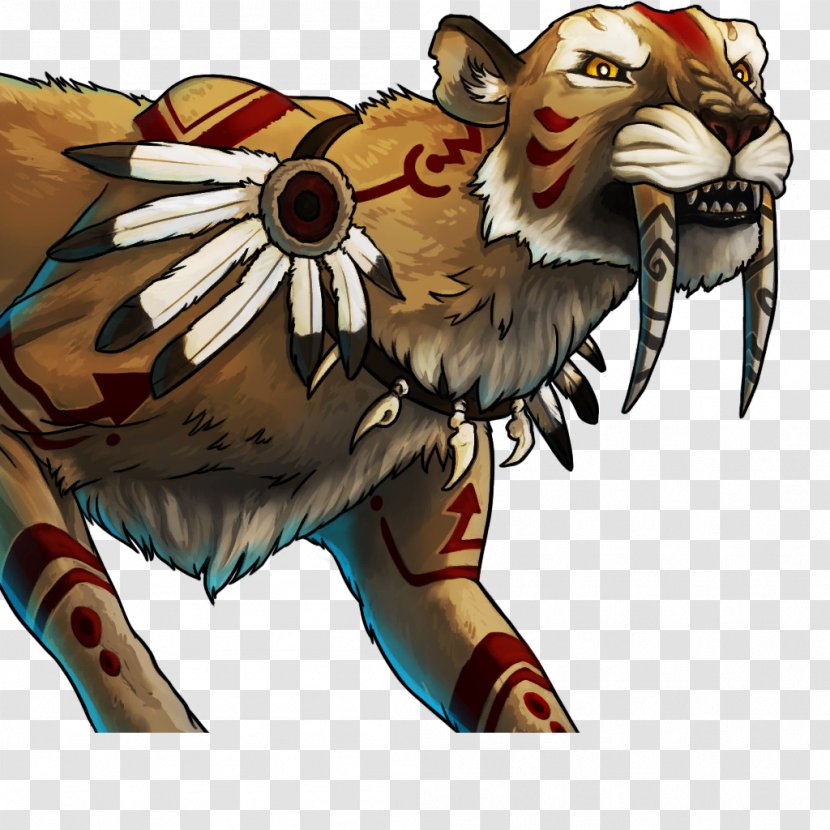 Lion Cartoon - Sabertoothed Tiger - Animation Transparent PNG