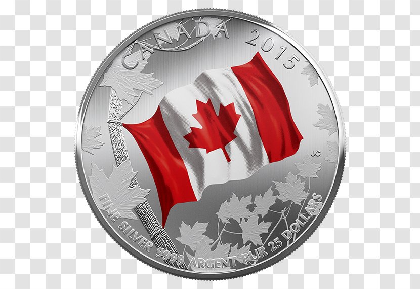 Flag Of Canada Coin Canadian Dollar Royal Mint - Painted Transparent PNG