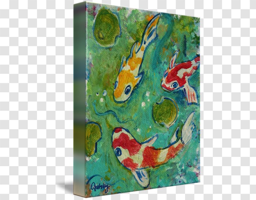 Painting Acrylic Paint Modern Art Fauna - Fish Pond Transparent PNG