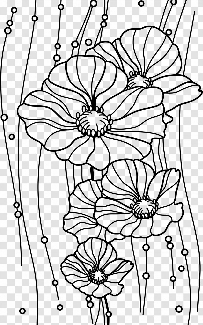 Flower Drawing Line Art Clip - Organism Transparent PNG
