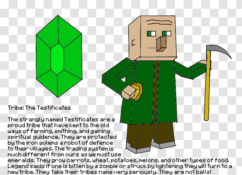 Minecraft Herobrine Fan Art - Emerald Transparent PNG