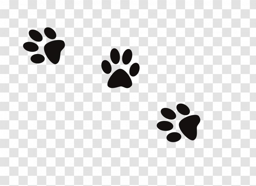 Dog Cat Paw Footprint Clip Art - Monochrome Photography - Prints Transparent PNG