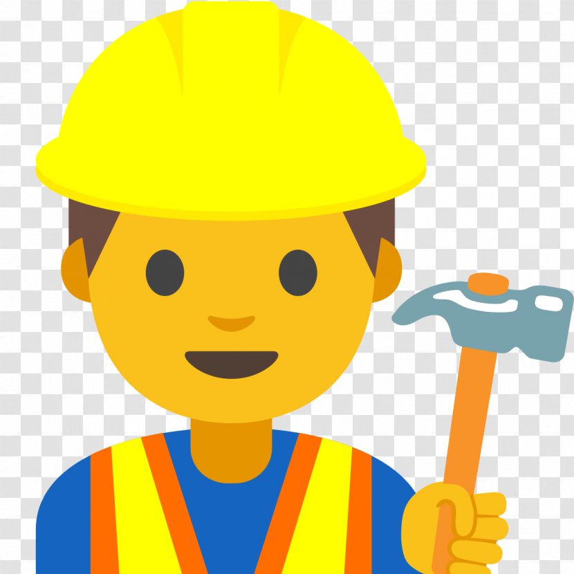 Emoji Laborer Construction Worker Architectural Engineering Meaning - Emojipedia Transparent PNG