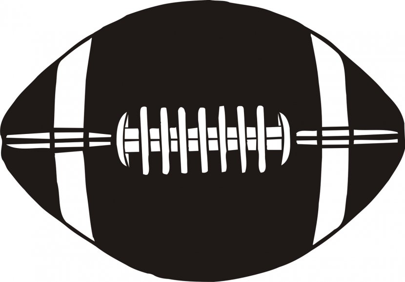 American Football Black And White Clip Art - Sports Equipment - College Cliparts Transparent PNG