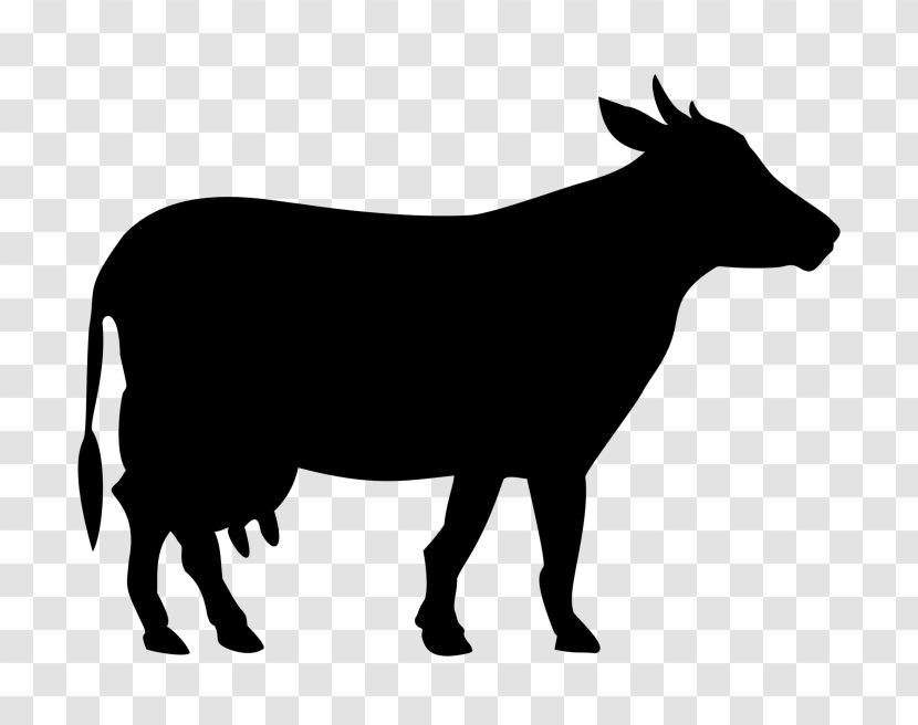 Family Silhouette - Welsh Black Cattle - Burro Line Art Transparent PNG