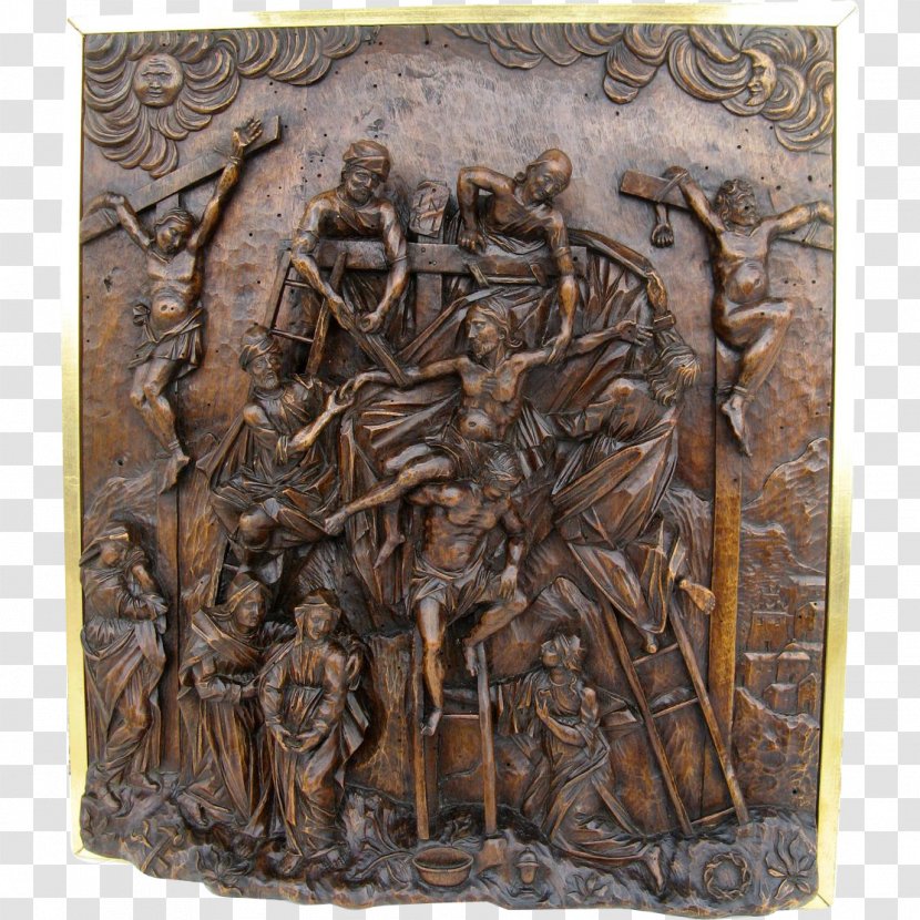 Stone Carving Sculpture Relief Bronze - Walnut Transparent PNG