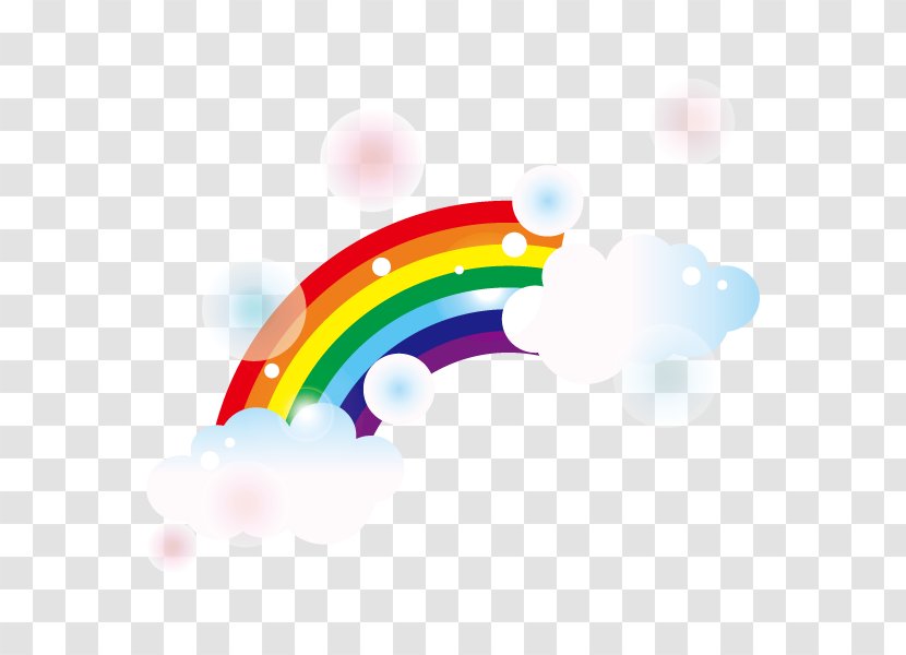 Rainbow Clipart - Cartoon - Shines Between Clouds AnOthers Transparent PNG