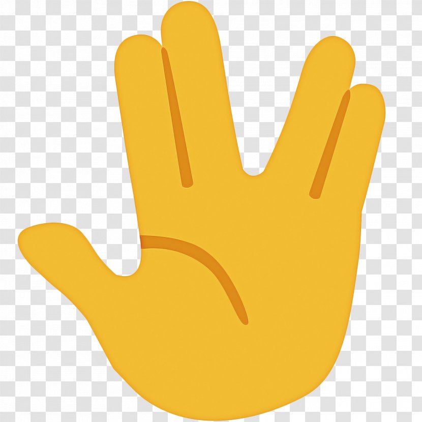 Thumb Yellow - Thumbs Signal Safety Glove Transparent PNG