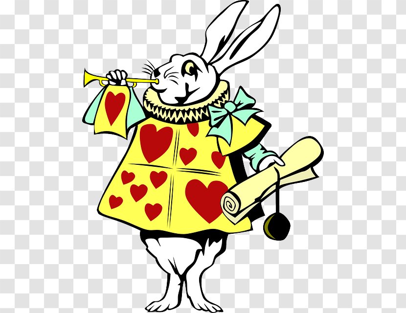 White Rabbit Alice's Adventures In Wonderland Mad Hatter Queen Of Hearts - Yellow - Twisted Alice Pregnant Transparent PNG