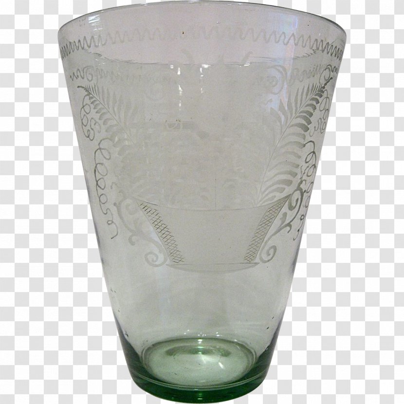 Highball Glass West Stiegel Street Pint Old Fashioned - Etching - Vase Transparent PNG