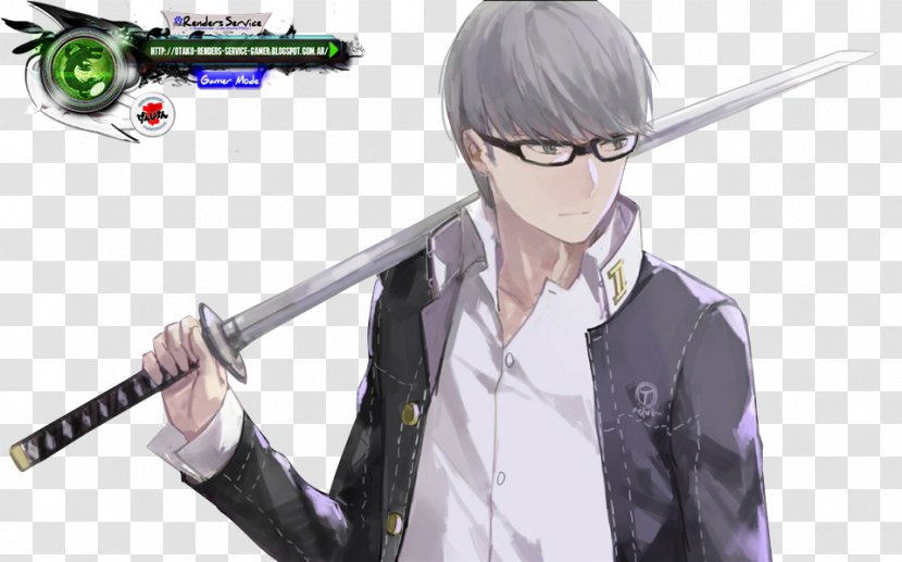 Shin Megami Tensei: Persona 4 Arena Yu Narukami Sword Izanagi - Silhouette Transparent PNG