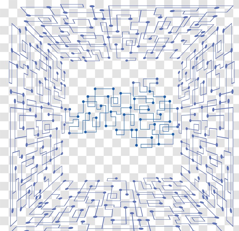 Euclidean Vector Electrical Network - Area - Circuit Square Tunnel Effect Free Downloads Transparent PNG