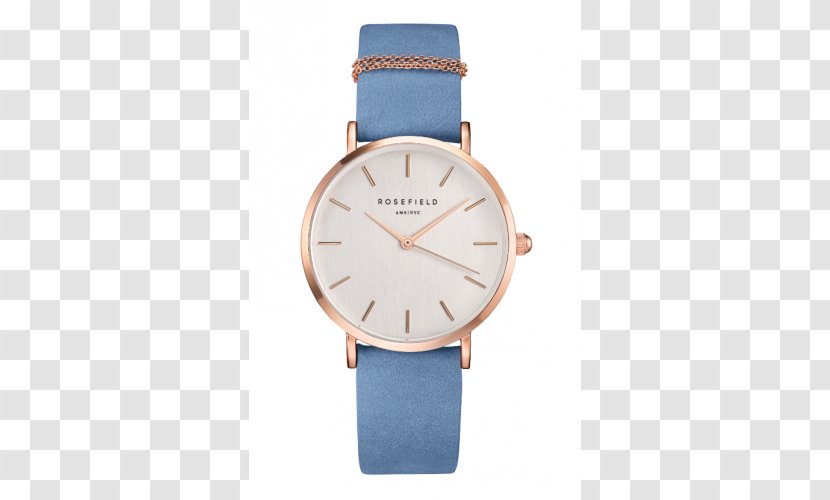 ROSEFIELD The West Village Watch Blue Jewellery Strap - Rose Transparent PNG