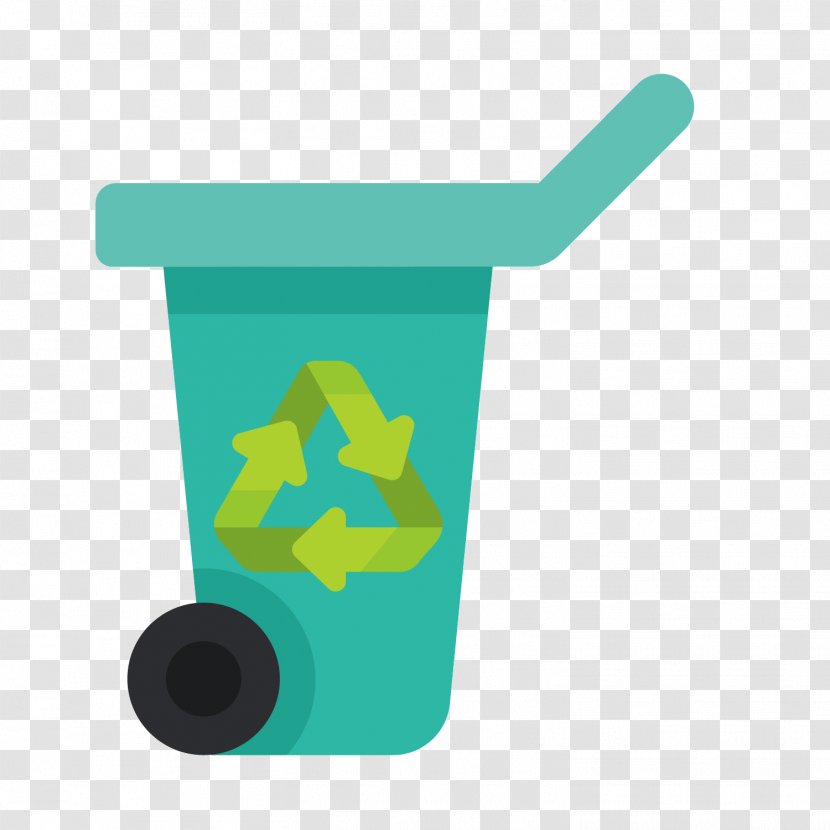 Waste Container - Green Trash Can Transparent PNG