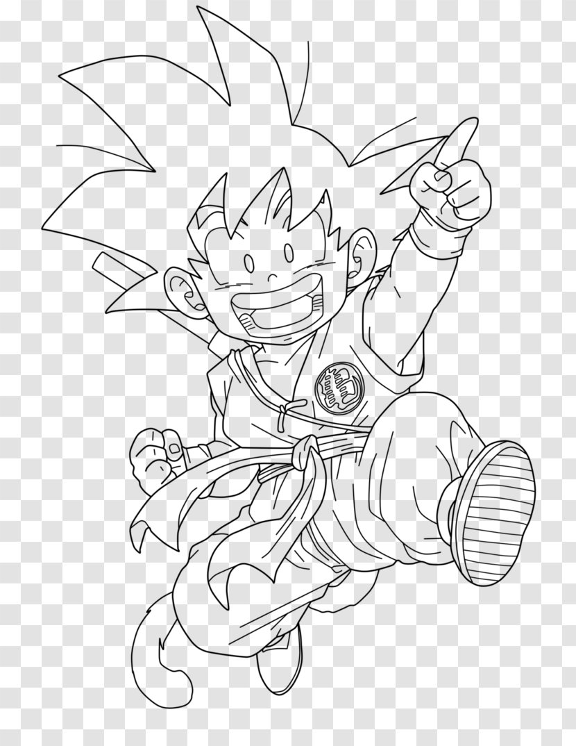 Line Art Drawing DeviantArt /m/02csf - Goku Ultra Transparent PNG