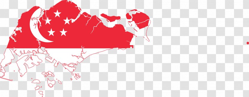 Flag Of Singapore Map - Watercolor Transparent PNG