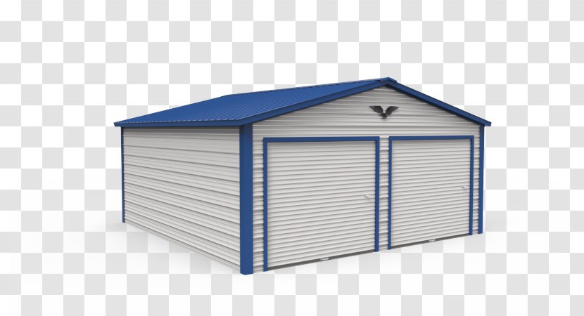 Odom's Portable Buildings Garage Roof Porch - Building - Doors Transparent PNG