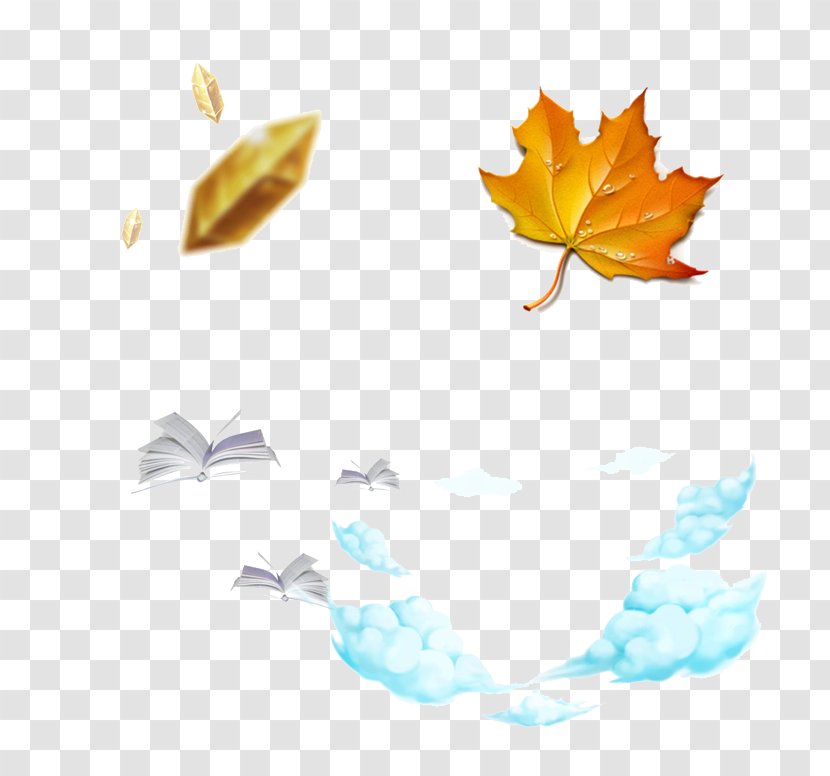 Maple Leaf - Petal - Leaves Clouds Decorative Pattern Transparent PNG
