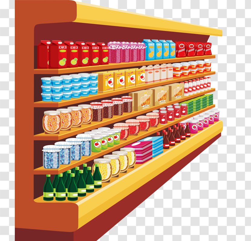 Supermarket Grocery Store Cartoon Clip Art - Food - Cupboard On Transparent PNG