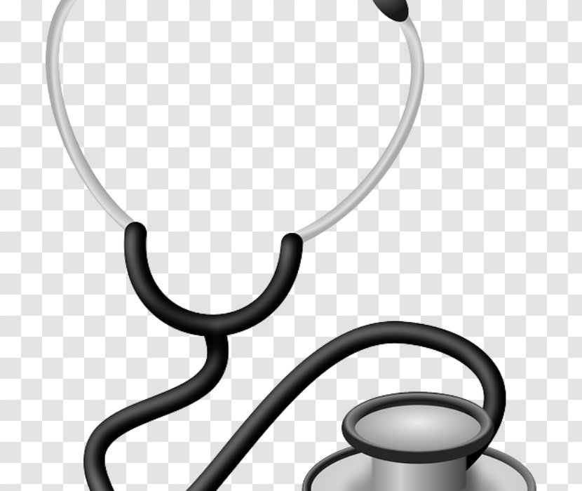 Stethoscope Medicine Clip Art - Black And White - Physician Transparent PNG