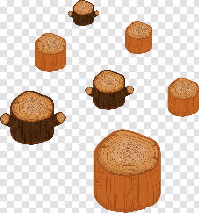 Wood Tree Stump Cartoon - Trunk - Puddle Pond Vector Transparent PNG