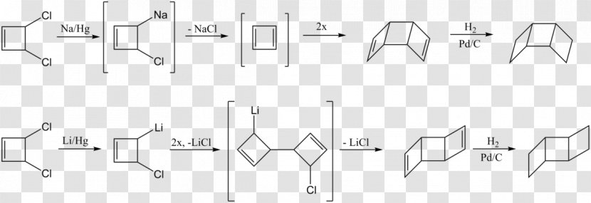 Cyclobutadiene Dimer Ladderane Chemistry Cyclobutane - Molecule - Polymerization Transparent PNG