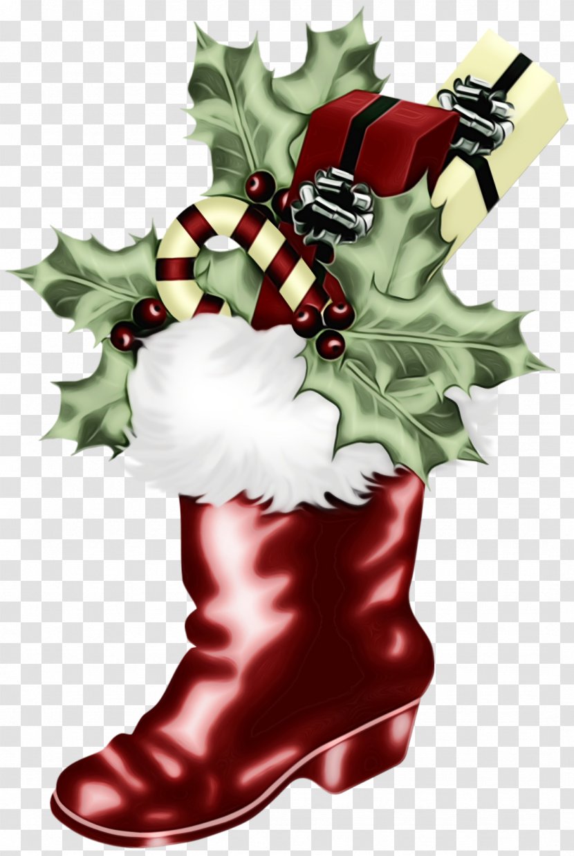 Christmas Stocking - Footwear - Boot Carmine Transparent PNG