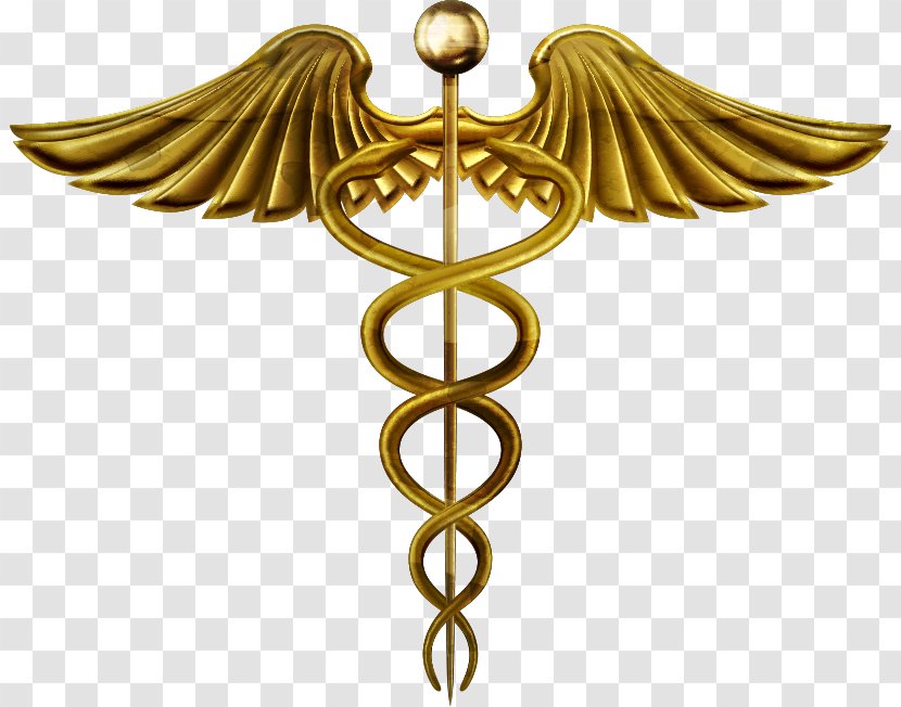 Staff Of Hermes Caduceus As A Symbol Medicine - Vector Gold Medical Transparent PNG
