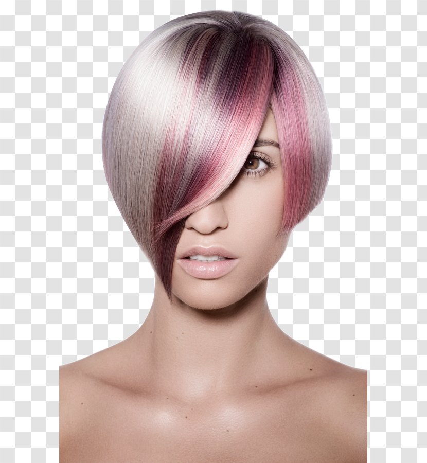 Hair Coloring Asymmetric Cut Care Human Color - Wig Transparent PNG