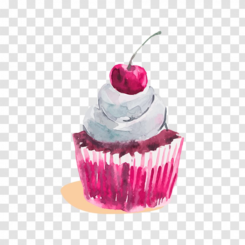 Cupcake Bakery Icing Cafe - Muffin - Drawing Cake Transparent PNG