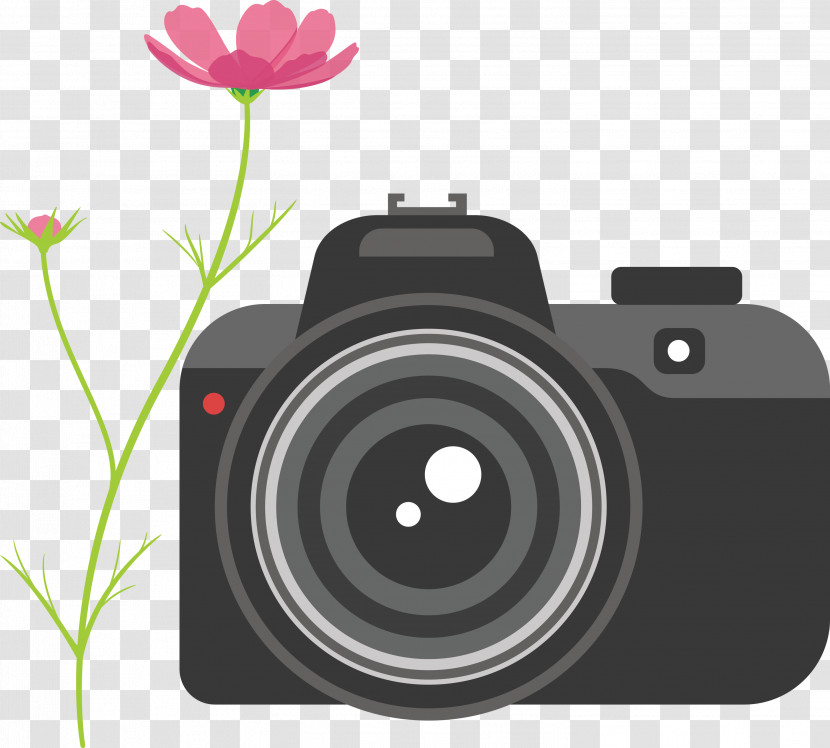 Camera Flower Transparent PNG