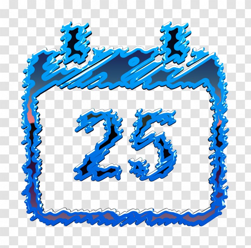 25 Icon Calendar Christmas - Symbol - Electric Blue Transparent PNG
