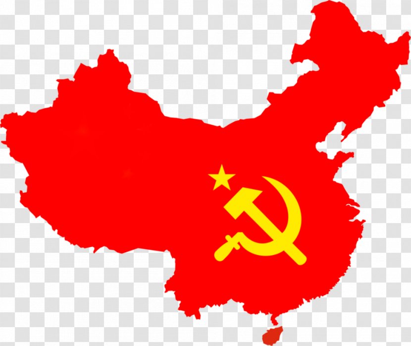 Flag Of China Map - Soviet Union Transparent PNG