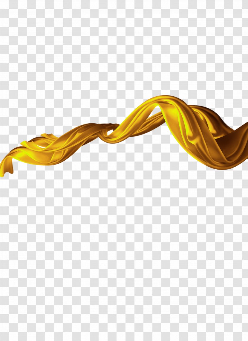 Yellow Ribbon Gratis - Material - Sprinkle Gold Streamer Transparent PNG