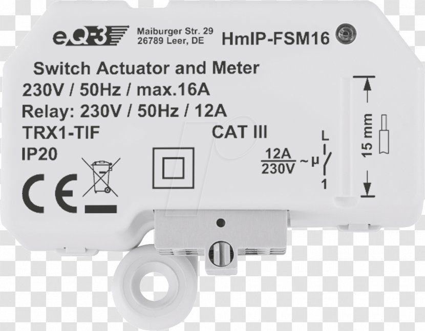 Homematic IP Actuator HmIP-FSM Electronics Electrical Switches Internet Protocol Electronic Component - Homematic-ip Transparent PNG