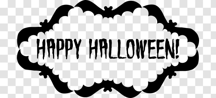 YouTube Halloween Black & White Festival Clip Art - Monochrome - Youtube Transparent PNG