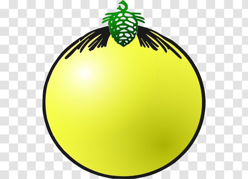 Bombka - Christmas - YELLOW Transparent PNG