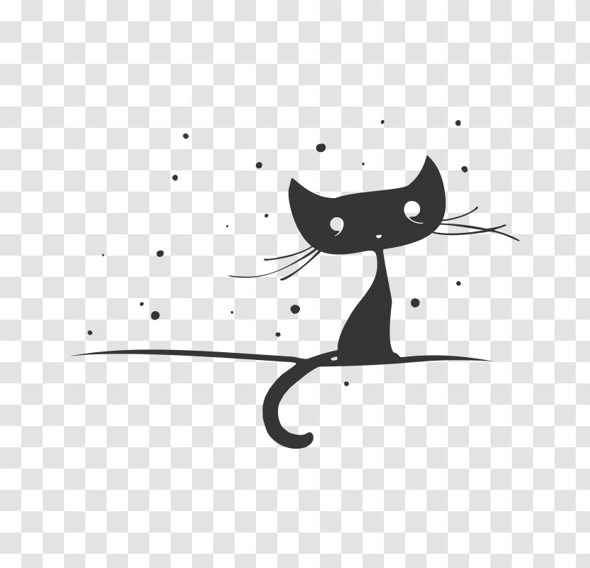 Cat Kitten Cartoon Silhouette Drawing Transparent PNG