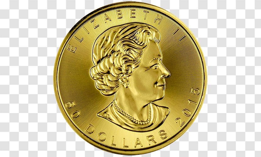 Gold Coin Canadian Maple Leaf Bullion - Coins Transparent PNG