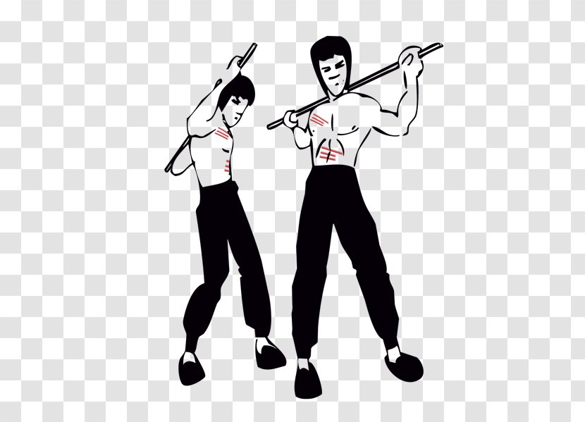Exercise Artist Silhouette Abdomen Performing Arts - Standing - Bruce Lee Kick Transparent PNG